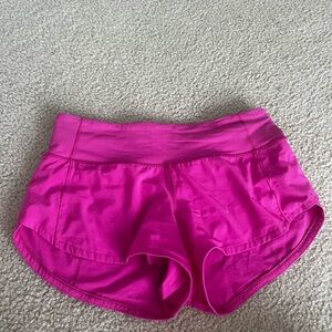 Lululemon speed up shorts in hot pink!
